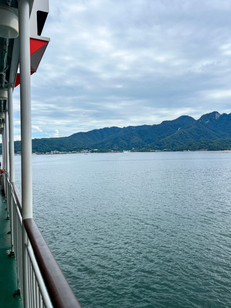 View of Miyajima Island from the Ferry.