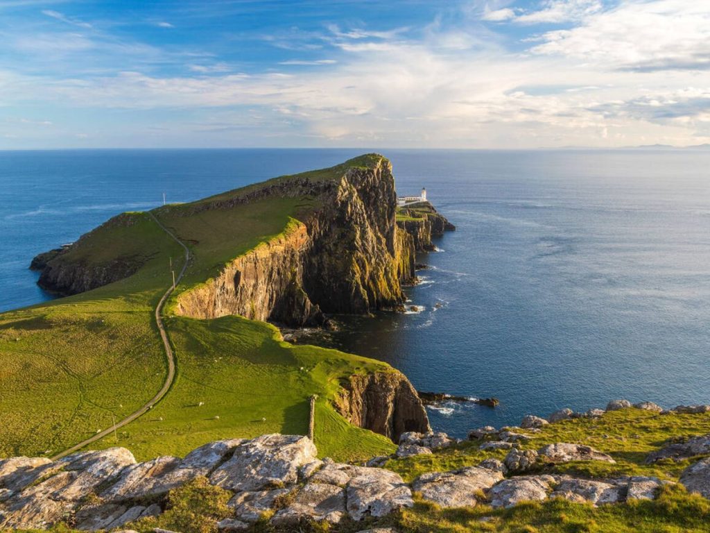 Huge cliff edge at neist point light house